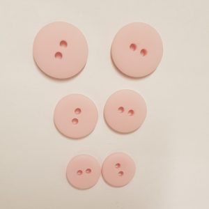 Plasttölur ljósbleikar - 18mm