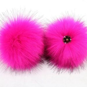 Dúskar gervi 10 cm - skærbleikur