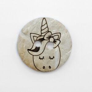 Kókostölur einhyrningur - 15 og 18mm - 18mm