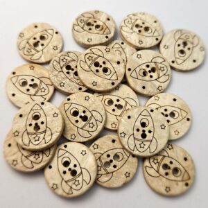 Kókostölur geimflaug - 15 og 18mm