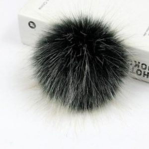 Gervidúskur - svartur m/ ljósum endum 10 cm