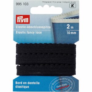 Prym Fancy Lace Elastic svört - 10mm*2m