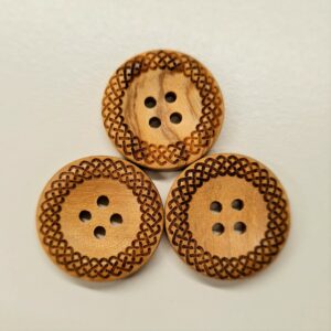 Trétölur með mynsturrönd - 22mm