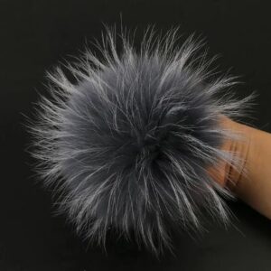 Skinndúskur - dökkgrár 15cm