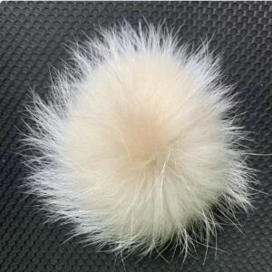 Skinndúskur - ljósbeige með ljósum endum 15 cm