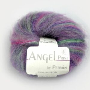 Angel Print mohair - Lilla/pink/grøn toner (nr 65)