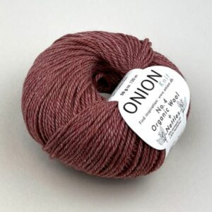 Onion No.4 Organic Wool+Nettles - mørk rød (nr 08)