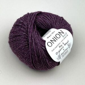 Onion No.4 Organic Wool+Nettles - mørk lilla (nr 12)