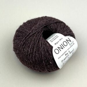 Onion No.4 Organic Wool+Nettles - sort oliven (nr 38)