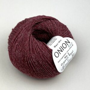 Onion No.3 Organic Wool+Nettles - mørk rød (nr 08)