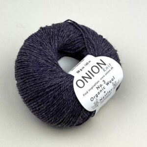 Onion No.3 Organic Wool+Nettles - mørk lilla (nr 12)