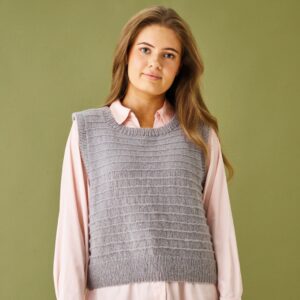 Vest med rillemønster (nr 890105)