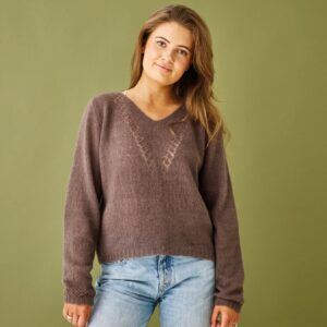 Bluse m/V-hals (nr 890107)