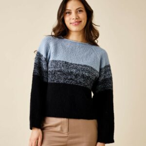 Gradient raglanbluse 3 tråde (nr 890112)