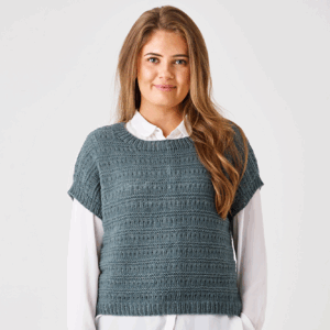 T-shirt i mønsterstrik (nr 890117)