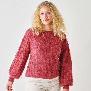 Bluse i rib med angel print (nr 890403)