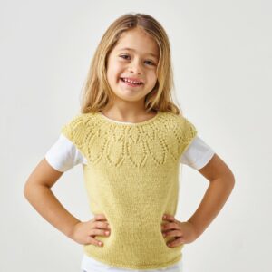 Vest med hulmønster (nr 890409)