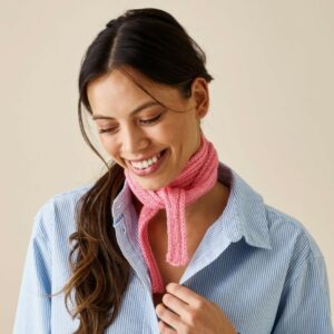 Lille tørklæde i rib 2 tråde (nr 890422)