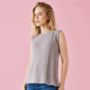 Sommertop med mønster i paneler (nr 890423)