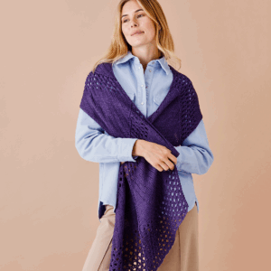 Sjal med blondemønster (nr 890426)