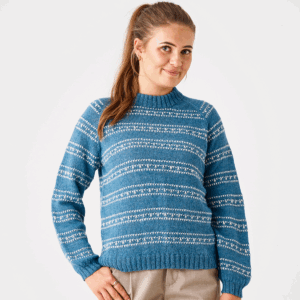 Bluse med mønster i løftede masker (nr 890427)