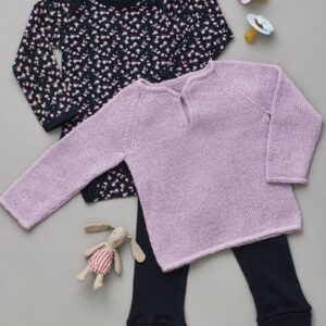 Babyraglanbluse med slids (nr 890439)