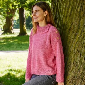 Sweater med knapper på skulderen (nr 892507)