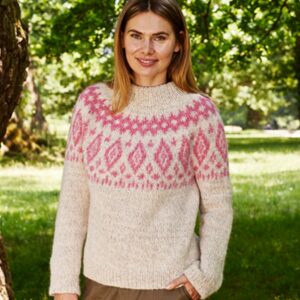 Sweater med mønsterstrik (nr 892509)