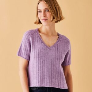 T-shirt i bred rib (nr 892813)