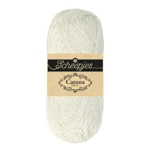 Scheepjes Catona Shine - bridal white silver (nr 105S)