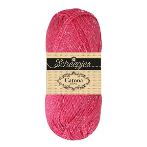 Scheepjes Catona Shine - shocking pink silver (nr 114S)