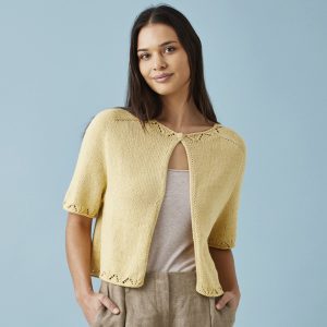 Cardigan med feminin hulkant (nr 891403)