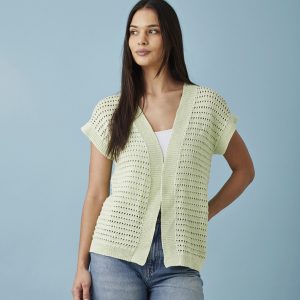 Vest med hulmønster (nr 891404)