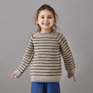 Børnesweater med vævemønster (nr 791802)