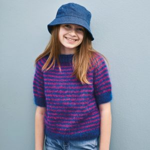 Raglanbluse m/striber til børn (nr 893251)