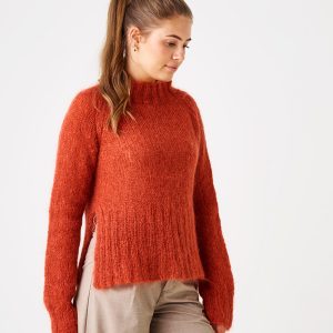 Raglansweater med slidser (nr 893294)