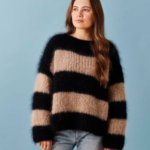 Ribsweater med brede striber (nr 8932103)