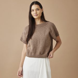 T-shirt med drejet rib (nr 8934132)