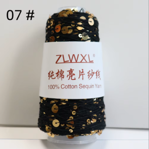 ZLWXL - svartur með gylltum pallíettum (nr 07)