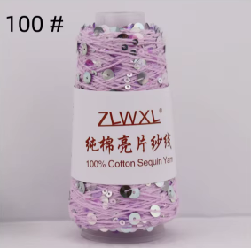 ZLWXL - ljósfjólublár með silfur pallíettum (nr 100)