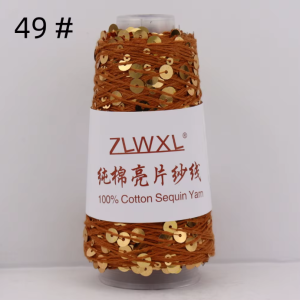 ZLWXL - ryðrauður með gylltum pallíettum (nr 49)