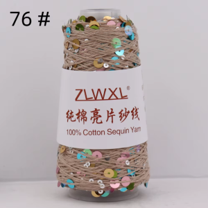 ZLWXL - beige með marglitum pallíettum