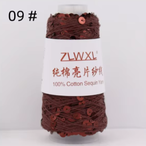 ZLWXL - súkkulaðibrúnn með brúnum pallíettum (nr 09)