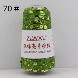 ZLWXL - eplagrænn með grænum pallíettum (nr 70)
